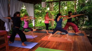 Yoga class in Costa Rica