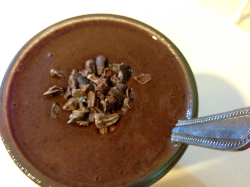 Raw vegan chocolate smoothie
